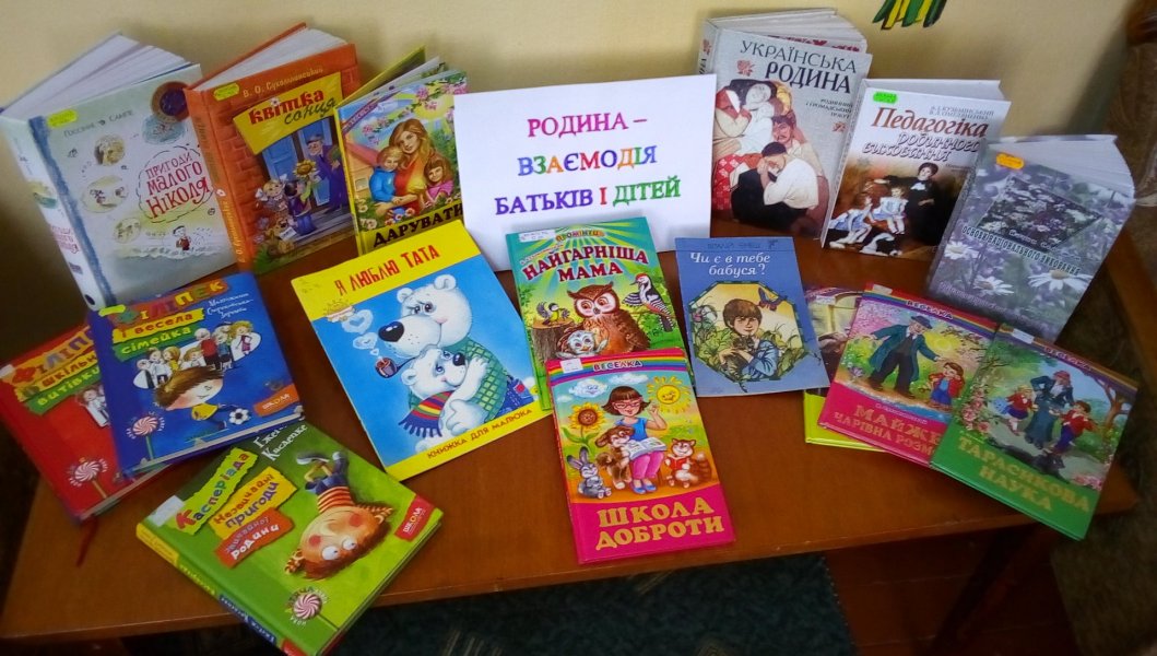Книжкова виставка «Родина – взаємодопога батьків і дітей»