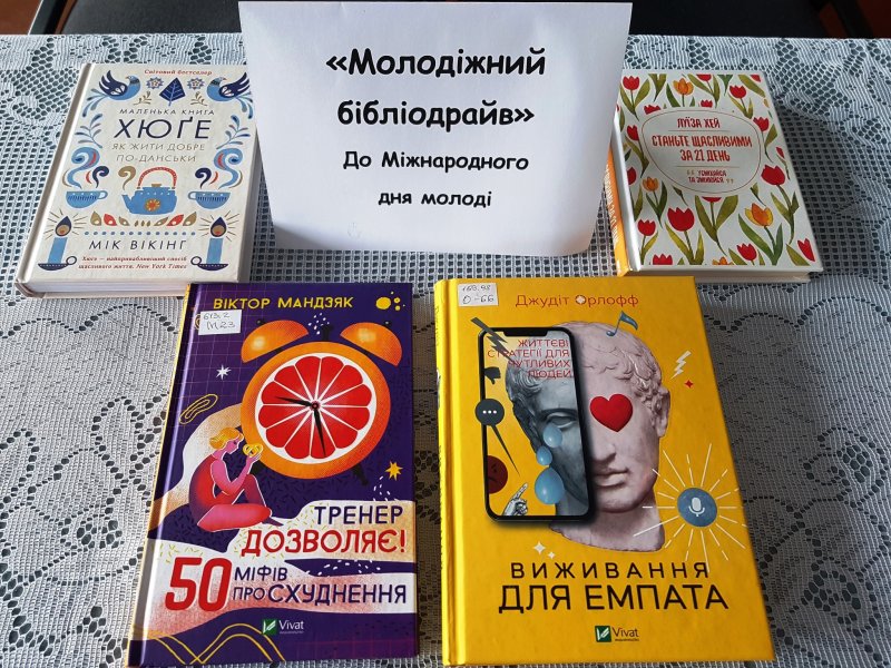 Книжкова вітальня «Молодіжний бібліодрайв» (до Дня молоді)