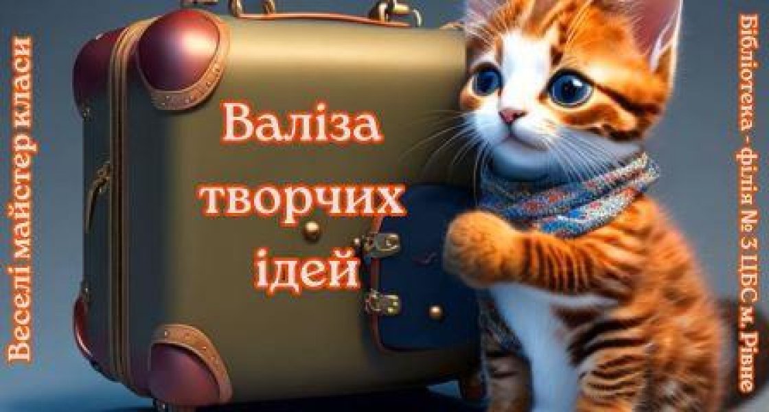 Веселі майстер-класи ”Валіза творчих ідей” ”Колоски” (Тиждень дитячої та юнацької книги)