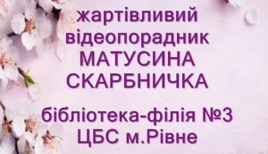 Жартівливий відео-порадник «Матусина скарбничка»